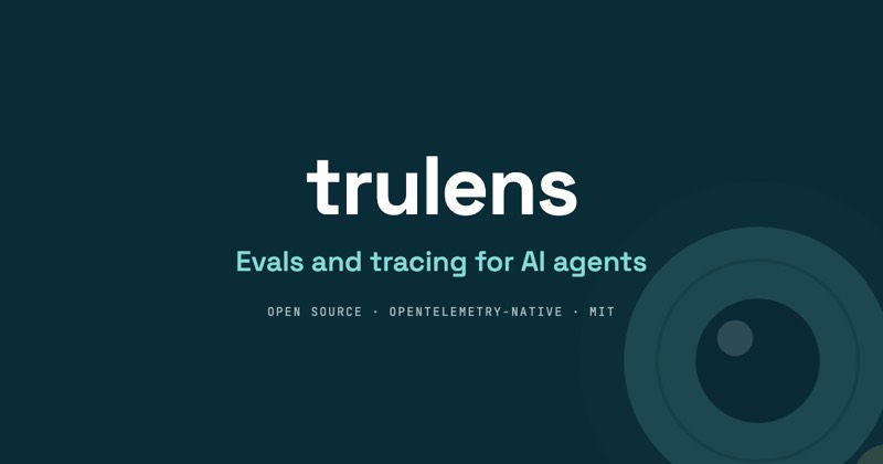 צילום מסך של TruLens for LLMs