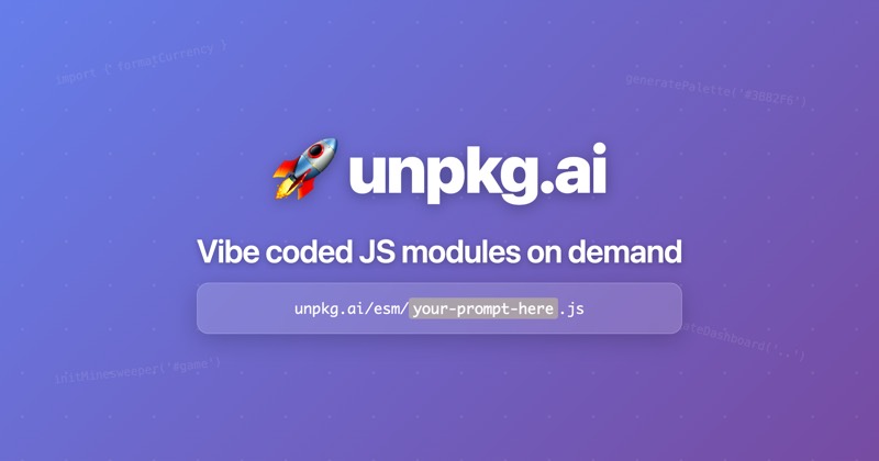 צילום מסך של unpkg.ai